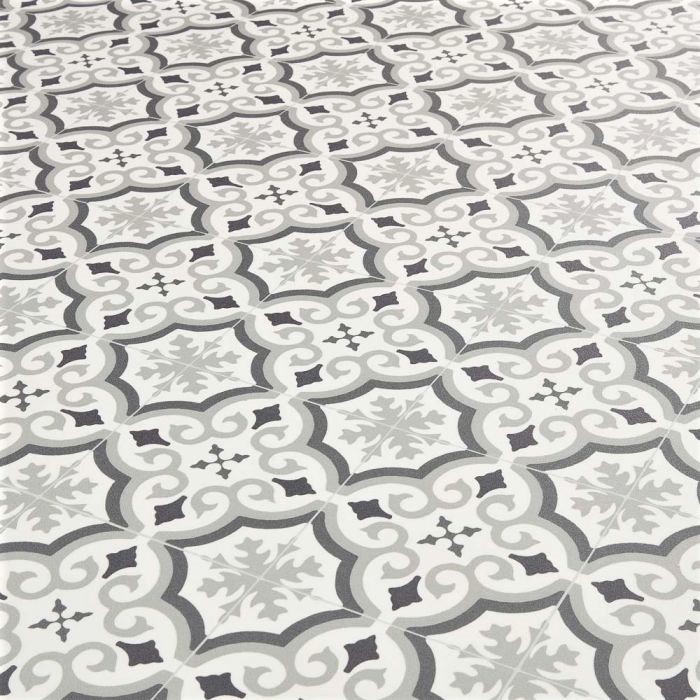 Cuenca Grey Sheet Vinyl Flooring Top, White Grey Vinyl Flooring