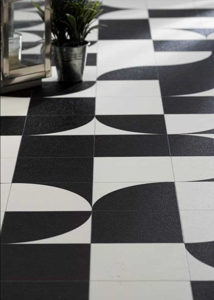 Puzzle Black Sheet Vinyl Flooring Top quality and great value